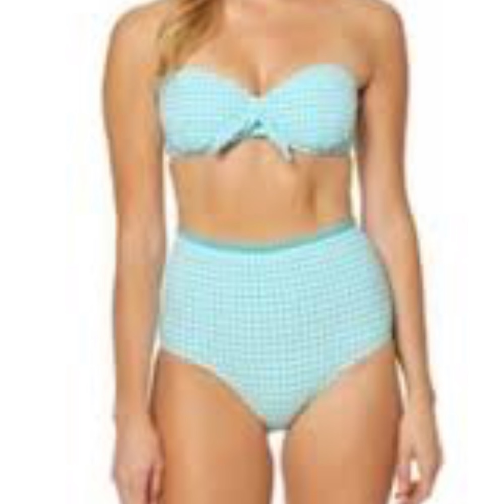 🆕 Jessica Simpson Gingham High Waist Bikini